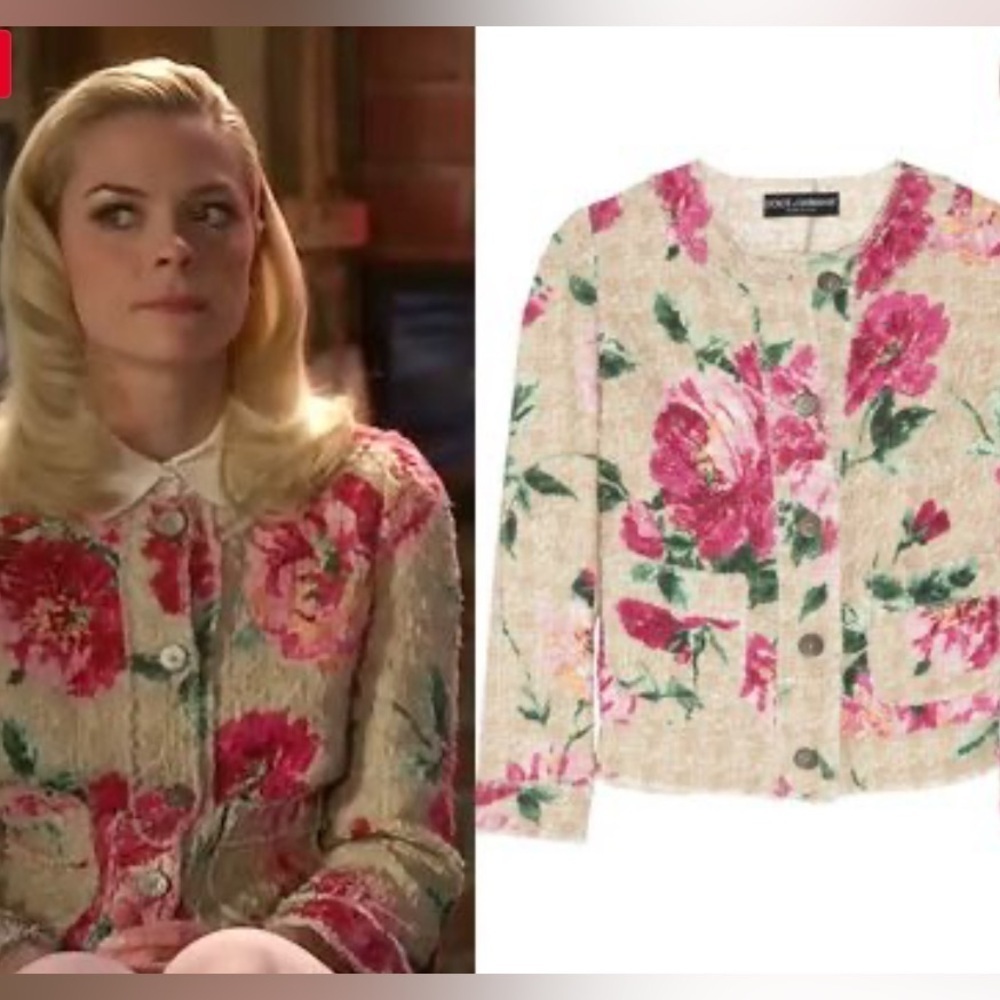 Dolce & Gabbana floral tweed blazer jacket NWT